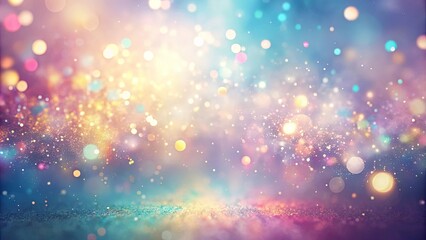 Wall Mural - Pastel splatters, twinkling particles, and ambient light create a chaotic and mesmerizing blend
