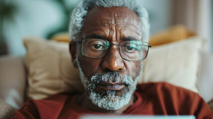 Canvas Print - Multiracial Senior Friends With Popcorns Watching