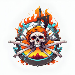 Wall Mural - Pirate Skull Emblem