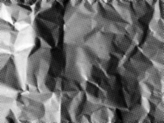 crumpled paper texture. vector halftone background. dotted black and white overlay bg in punk style 