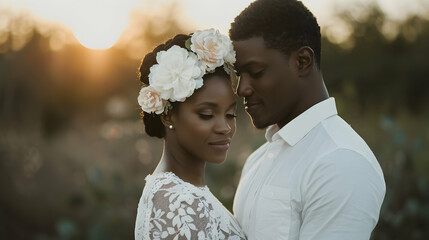 Poster - bride and groom kissing