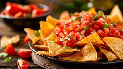 Poster - Nachos With Salsa And Cheese