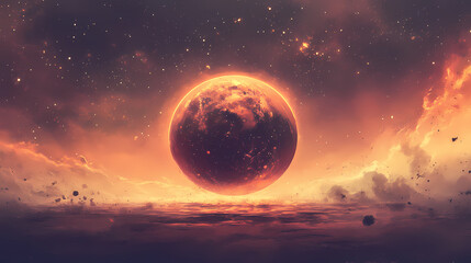 Wall Mural - earth and sun