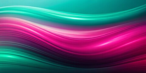 Wall Mural - Mesmerizing wallpaper with flowing magenta and sea green gradient textures and blur
