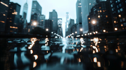 Canvas Print - New York City Skyline Summer Night