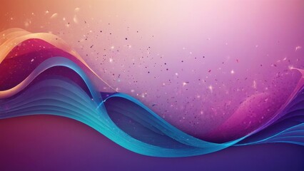 Wall Mural - Abstract waves in vibrant colors with a sparkling background create a dynamic visual effect.