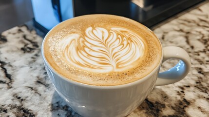 A cup of latte art