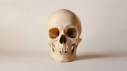 Poster - A human skull isolated on a white background.