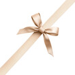 © NEW - Elegant satin ribbon bow in soft beige