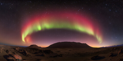 Wall Mural - Aurora Australis (Southern Lights) Illuminating the Night Sky | Stunning Natural Light Display in the Southern Hemisphere