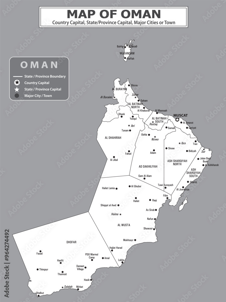Geography politics map of countries. Map of country with capital ...