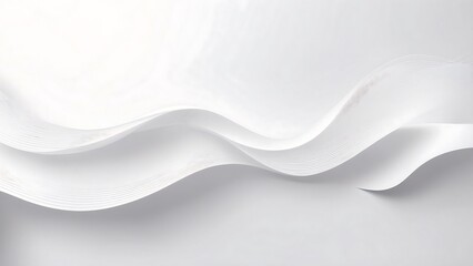 Minimalist white abstract background with small white curve