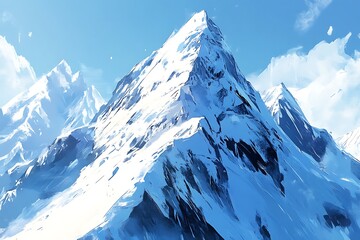 Sticker - snow covered mountain