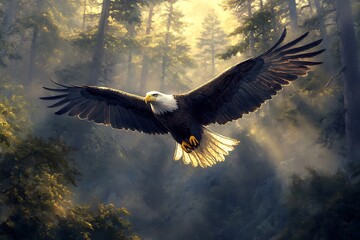 Poster - eagle in flight