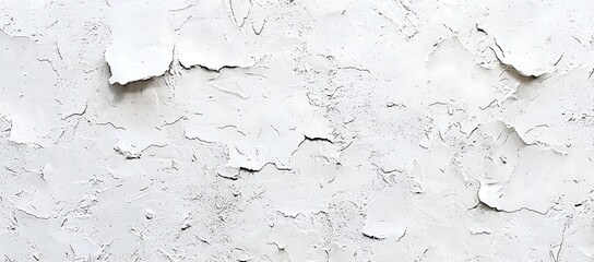 Wall Mural - Textured White Wall with Peeling Plaster Abstract Background