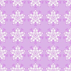 seamless floral pattern on purple background