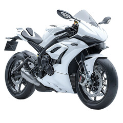 motorcycle on white background