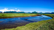 © theBs - Creek with Aleutian Range in Hallo Bay, Katmair, Alaska, U.S.