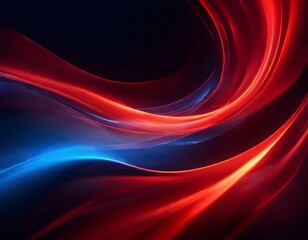 Wall Mural - dynamic abstract composition of swirling red and blue lines, creating a sense of movement and energy.