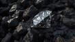 © Ramses - beautiful shiny diamond on black coal background