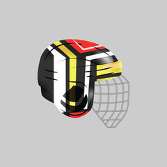 Hockey helmet sport template custom mockup isolated