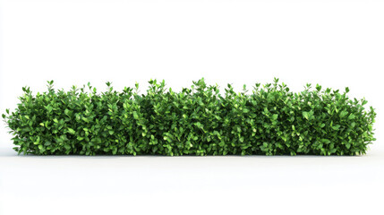 Bush or shrub wall isolated on white background for graphic design.