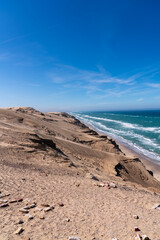 sand dunes and beach in denmark