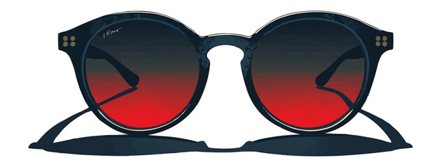 Wall Mural - A minimalist vector of a pair of sunglasses.