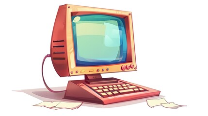 cartoon style computer icon