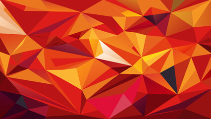 Canvas Print - Abstract red and orange polygonal pattern luxury background