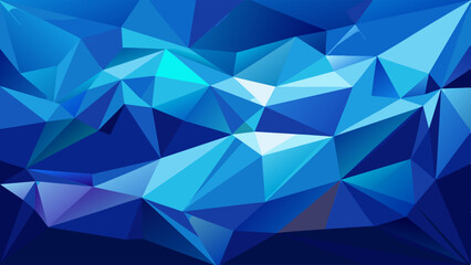 Canvas Print - Abstract luxury blue polygonal background. Space for your design