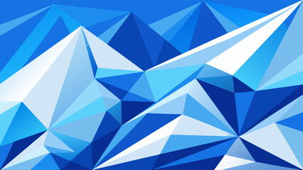 Sticker - Abstract soft blue and white geometric triangles background. Website, banner and brochure. Vector illustration