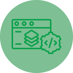 Sticker - Full Stack Icon Design