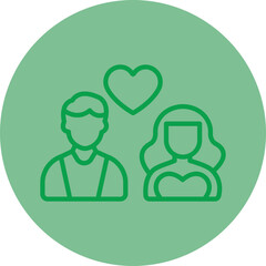 Sticker - Couple Icon Design