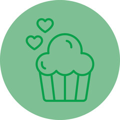 Sticker - Cupcake Icon Design