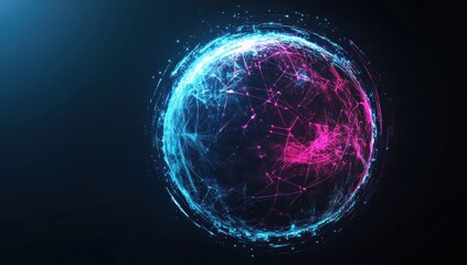 Wall Mural - abstract sphere of connectedness