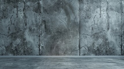 Wall Mural - Gray cement studio background with display space for advertising purposes