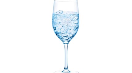 Wall Mural - Sparkling Water with Ice Cubes in a Glass