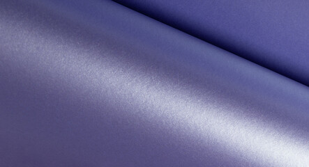 Poster - blue and purple paper texture background with minimalist design Luxury material, light and shadow with glossy curve Clean sheet structure, elegant modern layout