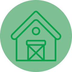 Canvas Print - Barn Vector Icon Design