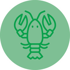 Canvas Print - Lobster Vector Icon Design