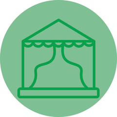 Sticker - Tent Vector Icon Design