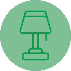 Sticker - Desk Lamp Vector Icon Design