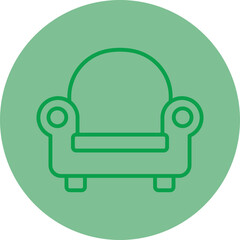 Sticker - Armchair Vector Icon Design