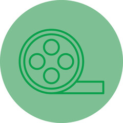 Canvas Print - Film Reel Vector Icon Design