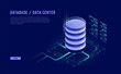 © GIRA - Data Center Isometric Icons: 3D Vector Illustration of Cloud Storage, Server Rooms, and Information Accumulation