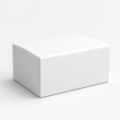 Wall Mural - a 3d render of a blank, white rectangular box with smooth edges, ready for customization, isolated o