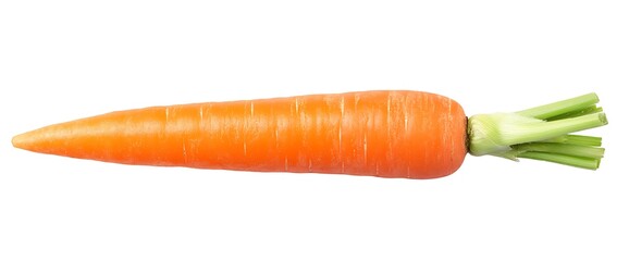 Sticker - Single, fresh, orange carrot isolated on white.