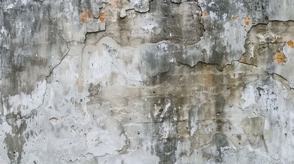 Canvas Print - Aged, weathered gray cement wall