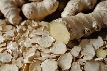 dried mushrooms on wooden table